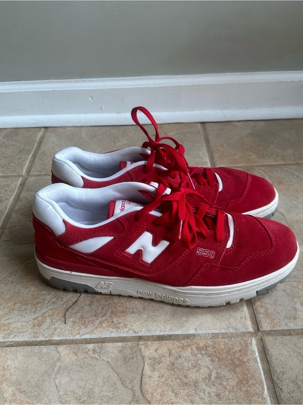 New Balance 550 Suede Pack Team Red White Grey Sneakers BB550VND​​